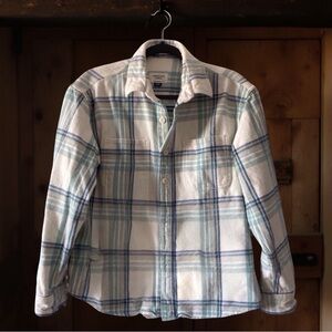 American Eagle Relaxed Fit Flannel Shirt Jacket Plaid Heavyweight Small